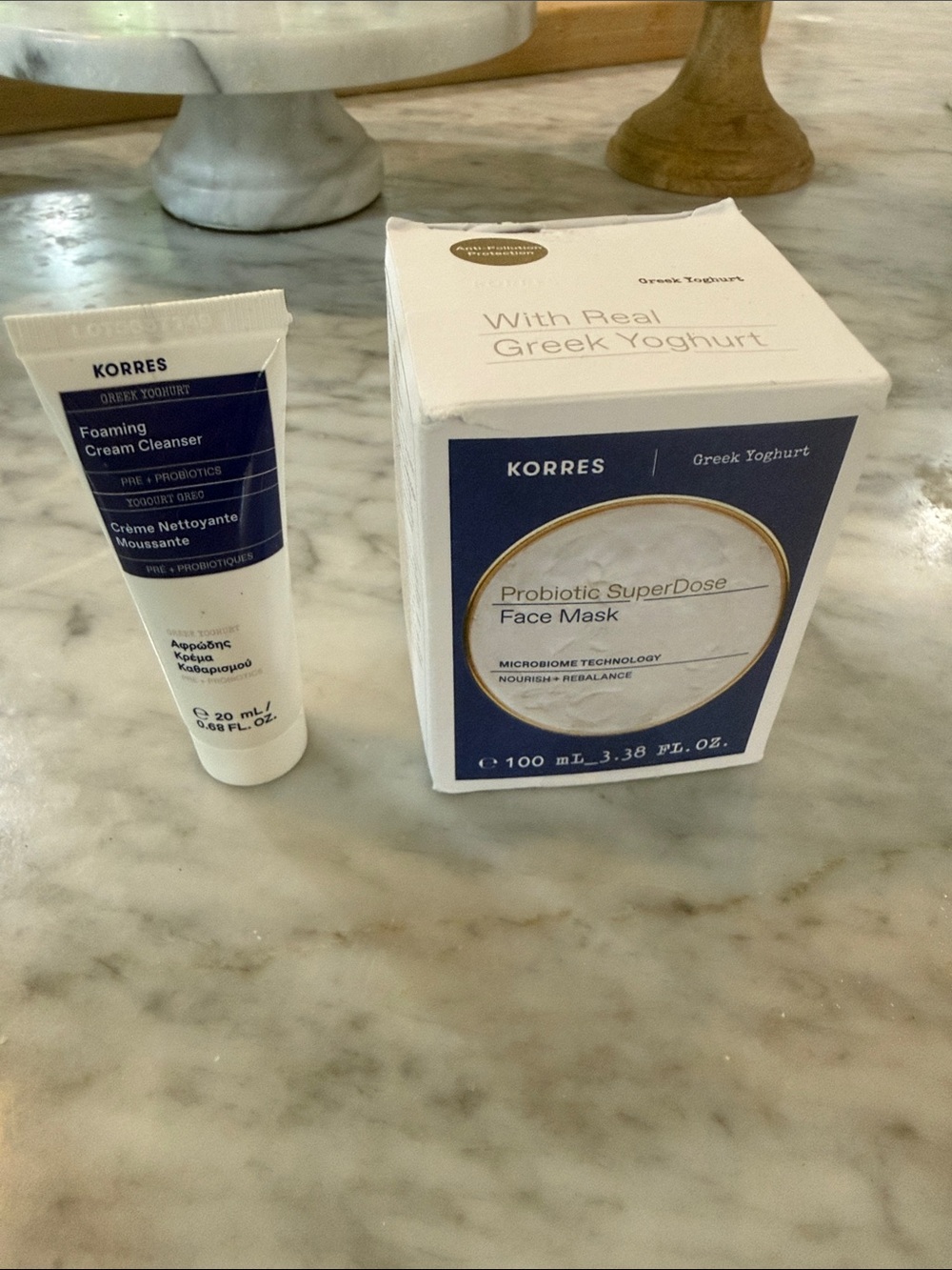 NEW In package. Korres Greek Yoghurt Probiotic SuperDose Face Mask - White/Navy